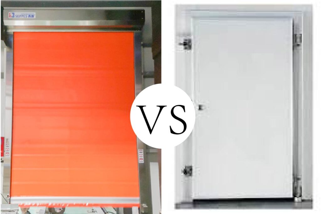 High speed cold storage door vs cold storage traditional door