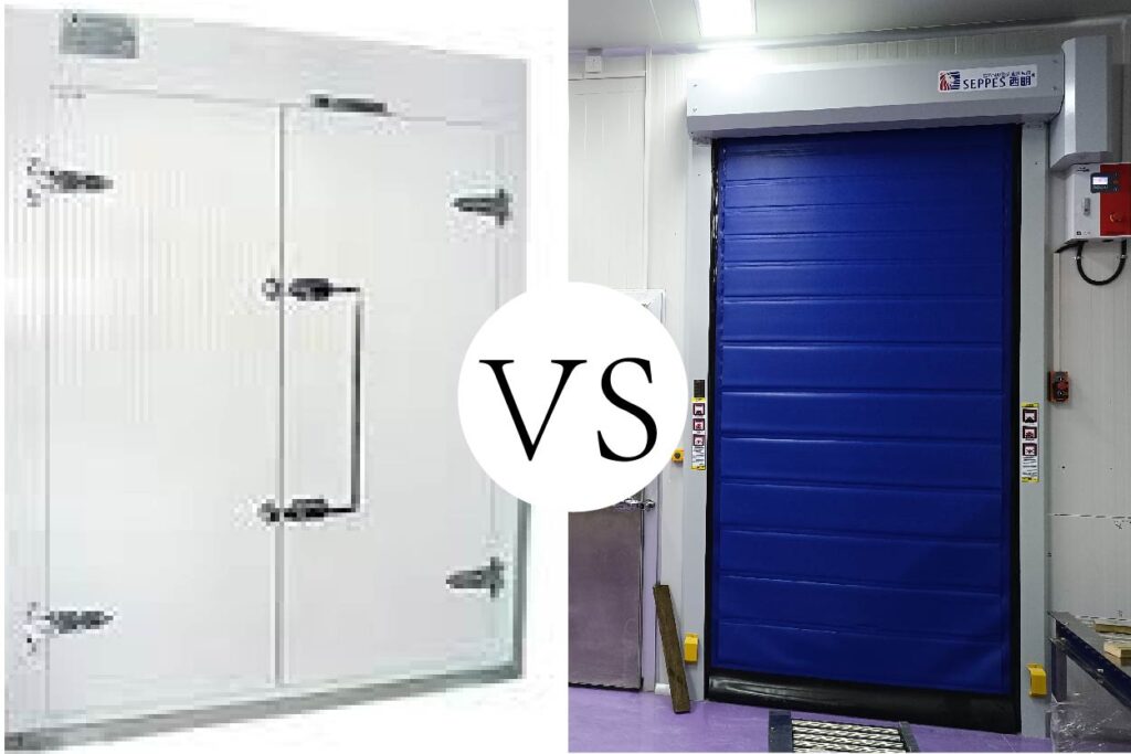 Cold storage fast door vs cold storage manual door 