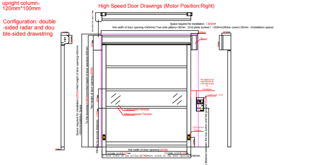 롤업 플라스틱 도어 설계
