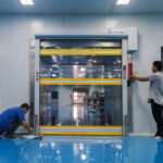 puertas de alta velocidad con borde inferior flexible