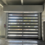 Spiral door with full-view panels