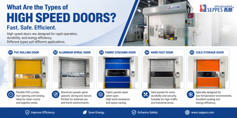 What are the types of high speed doors