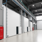 sectional garage door with wicket door
